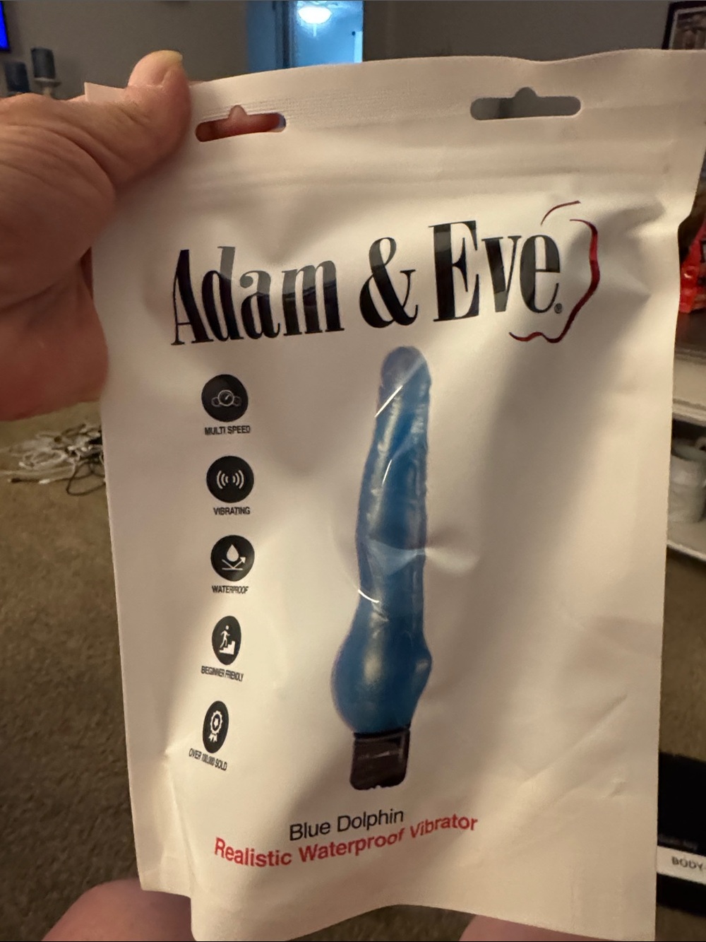 Adam & Eve Blue Dolphin Realistic Waterproof massager